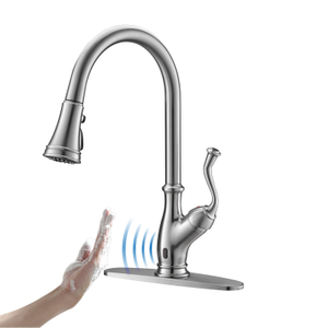 Gran oferta, grifo de cocina extraíble con Sensor sin contacto de acero inoxidable 304 con rociador