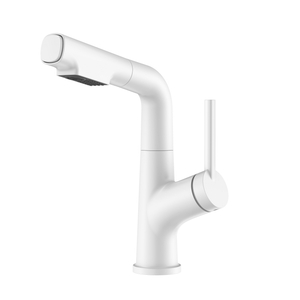 Grifo de baño de altura ajustable blanco Grifo de baño extraíble