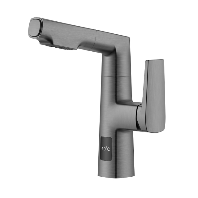 Grifo de baño extraíble de acero inoxidable negro de forma cuadrada Los mejores grifos de baño