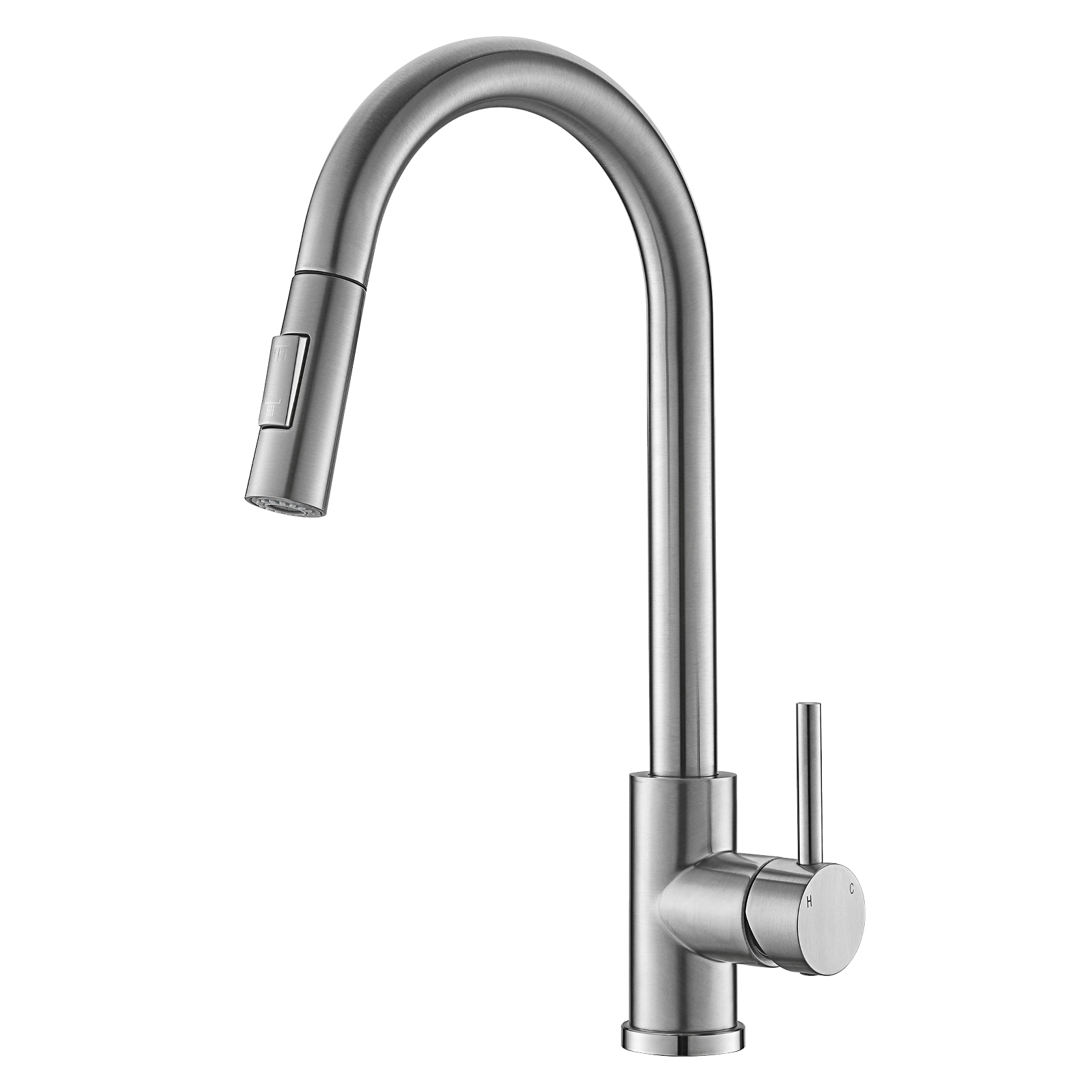 Asp209BN 2021, moderno grifo de cocina extraíble niquelado cepillado de acero inoxidable para fregadero de agua