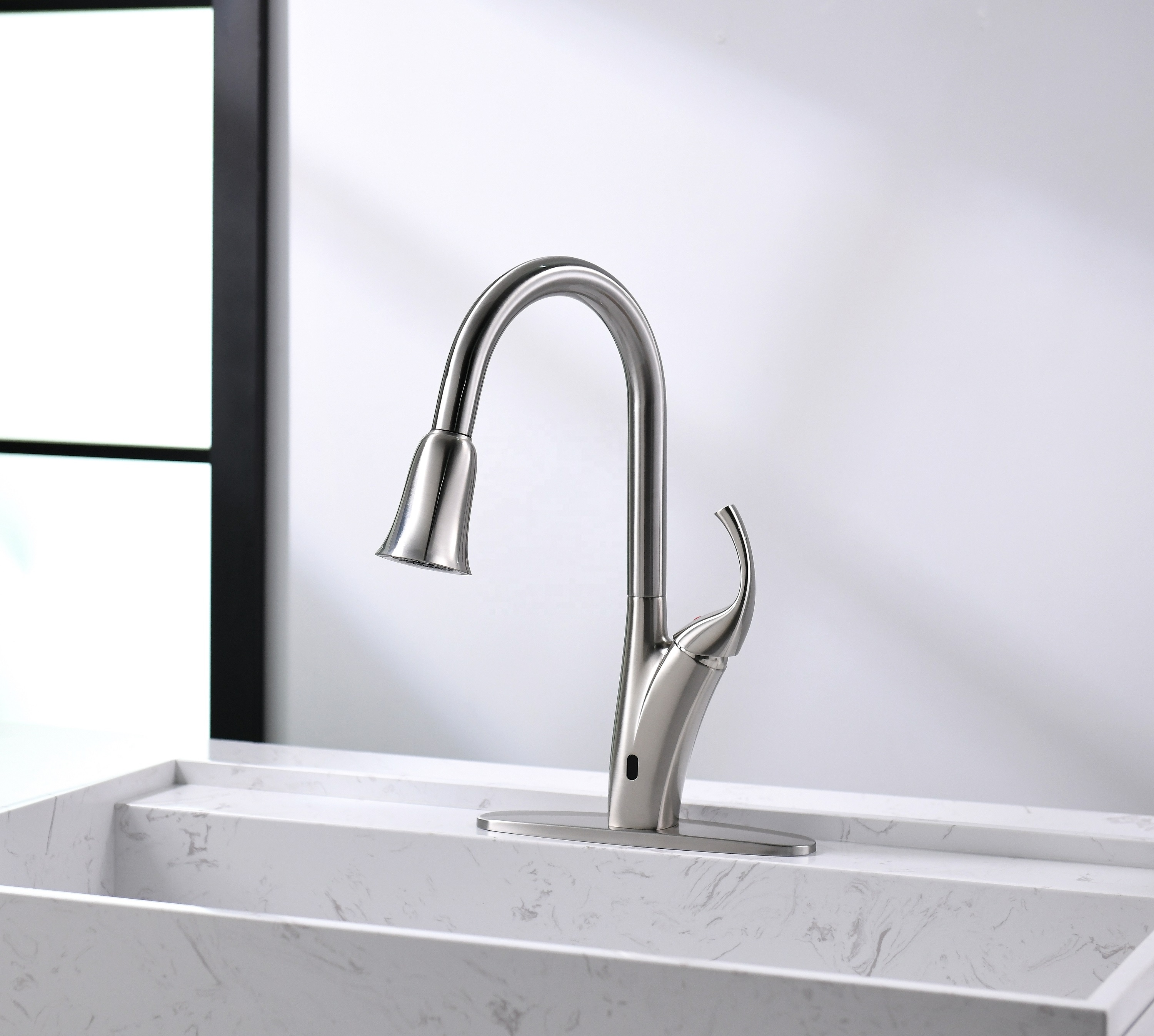 Grifo con sensor de 360 ​​grados, grifo de cocina inteligente sin contacto, grifo de agua extraíble, grifo de cocina táctil inteligente