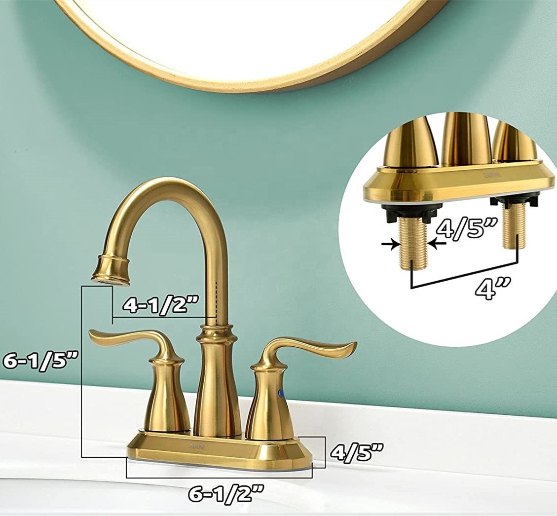 Proveedor de fábrica American Classic Water Mixer Faucets Three Holes Dural Handles Tap Faucet