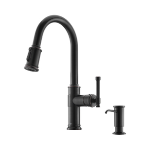 Grifo de cocina abatible antiguo ORB con dispensador de jabón