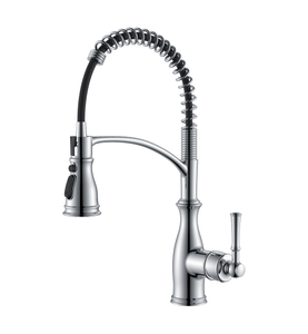 Grifo de cocina abatible con resorte cromado antiguo 