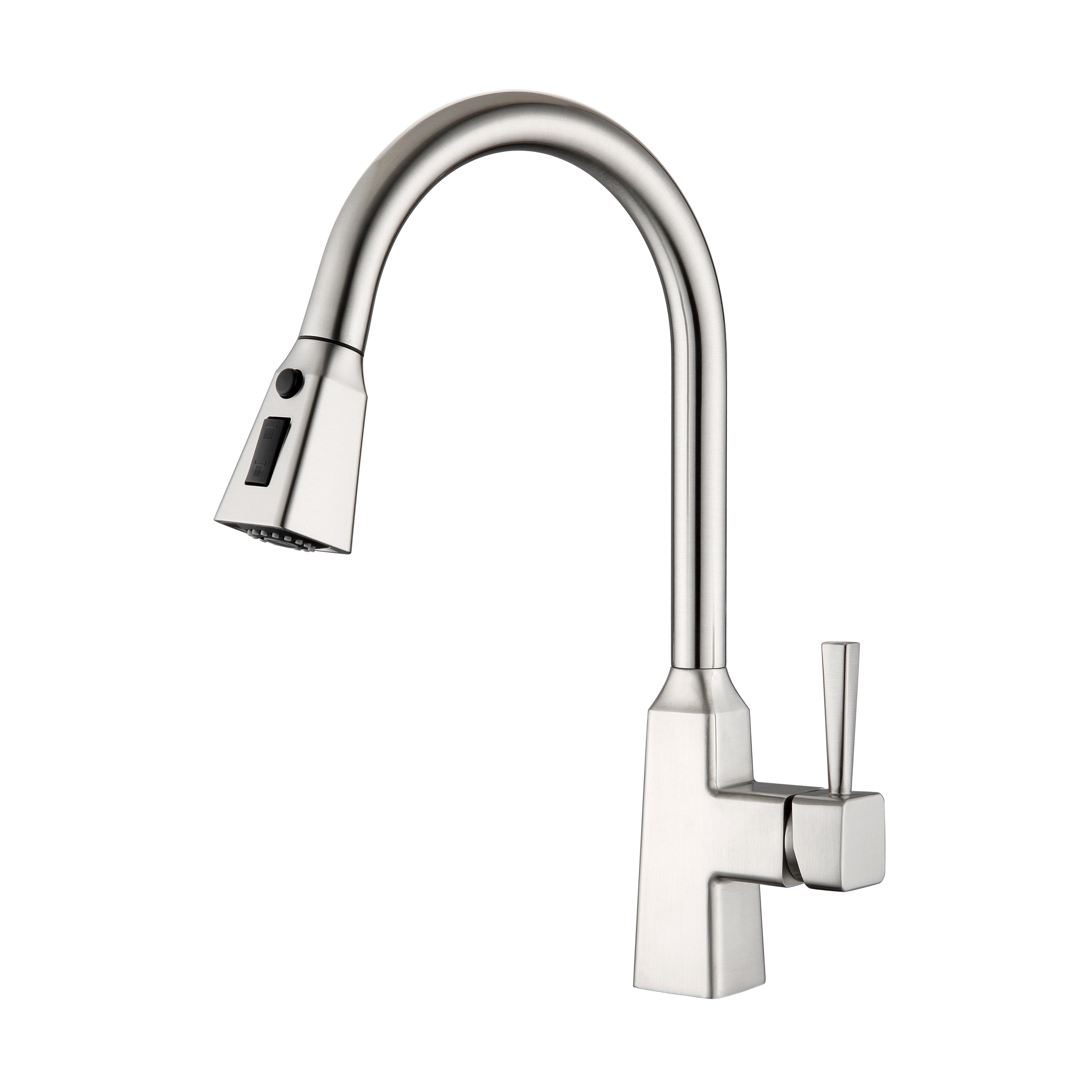 Grifo de cocina cuadrado, moderno, extraíble, dorado, grifo de cocina
