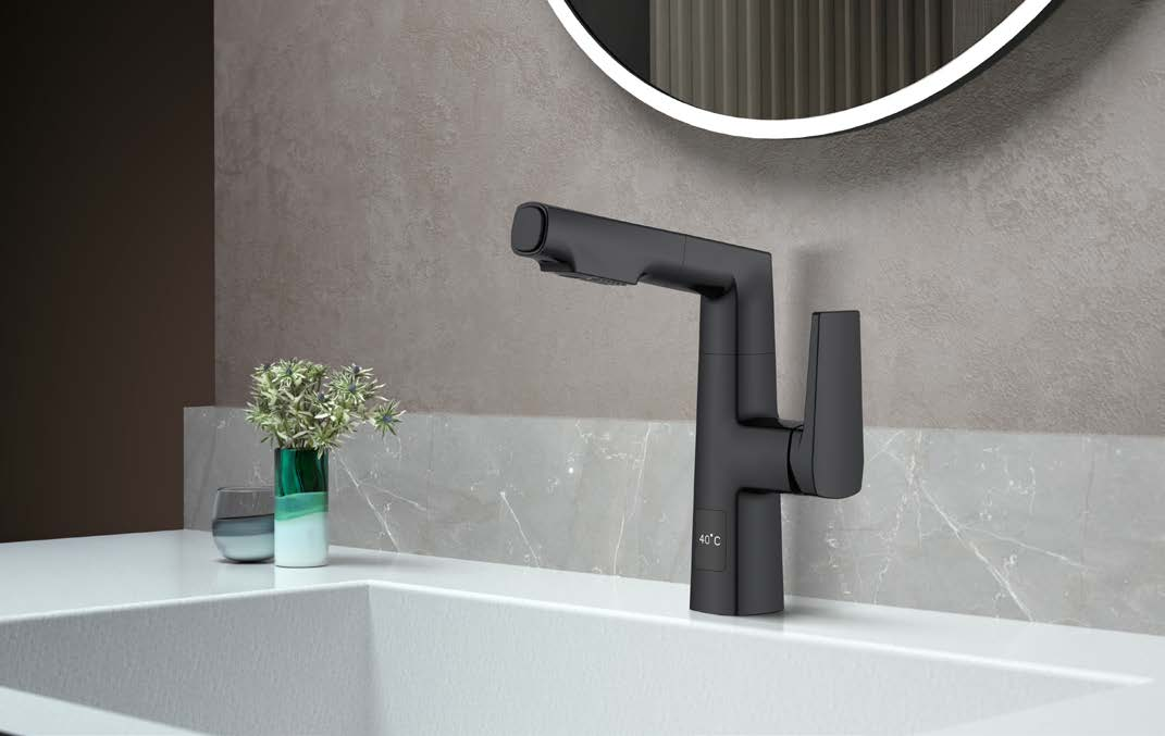 Grifo de baño extraíble negro de forma cuadrada Los mejores grifos de baño