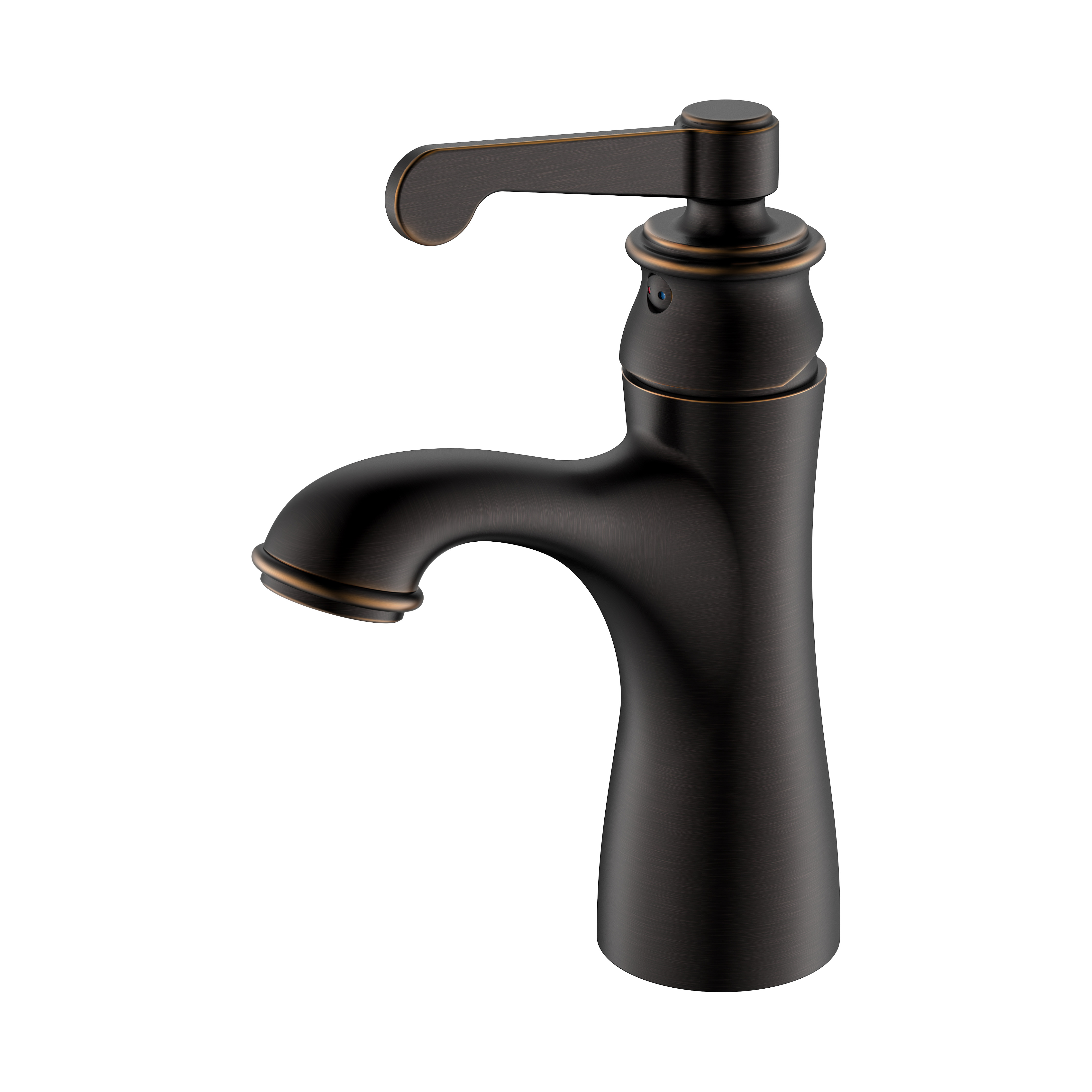 Grifos de baño Grifo de oro cepillado de un solo mango Grifos de baño de lujo para baño