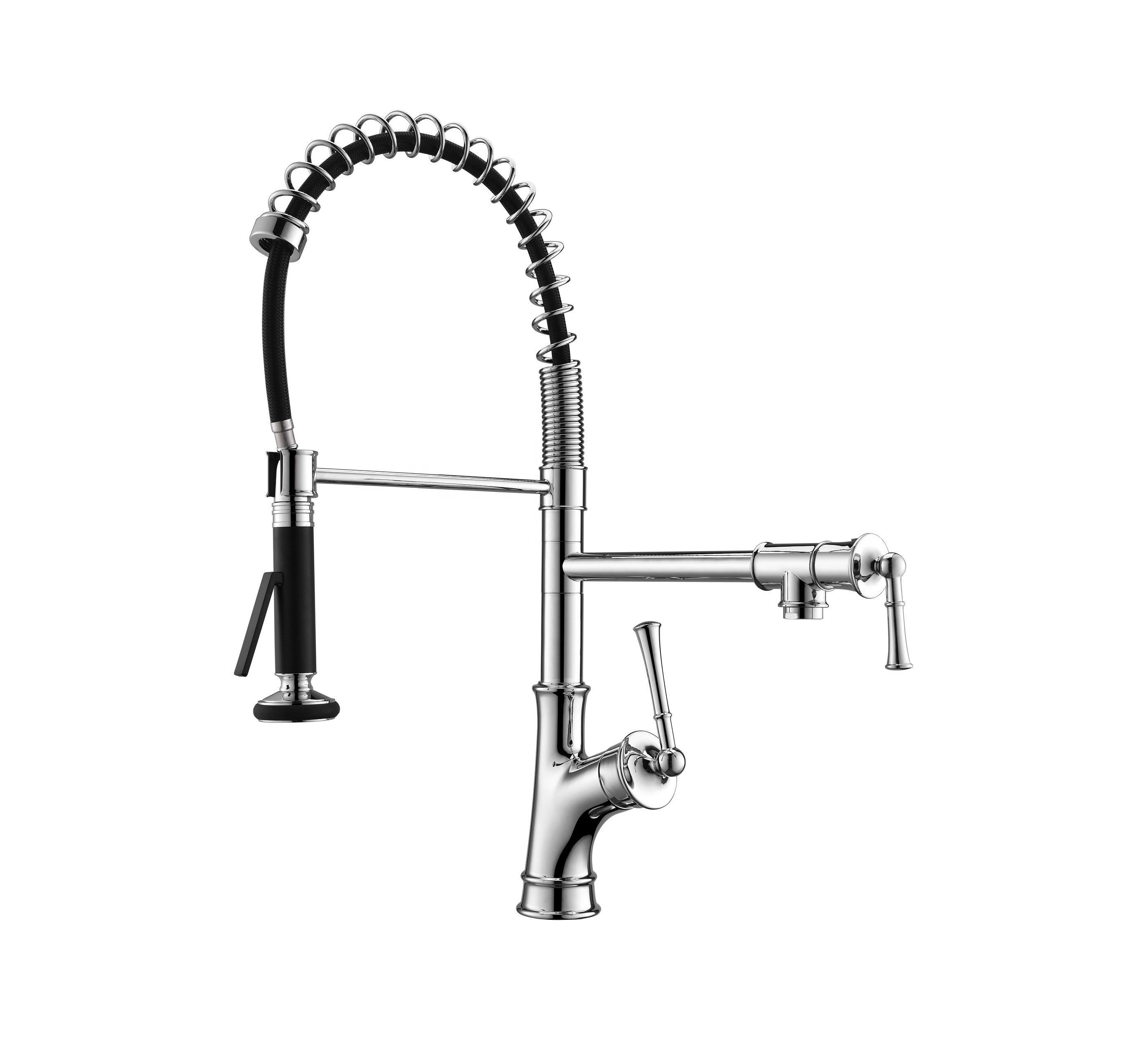 Grifo de cocina americana 360, grifo de cocina Flexible ajustable, grifo de cocina con rociador extraíble de resorte