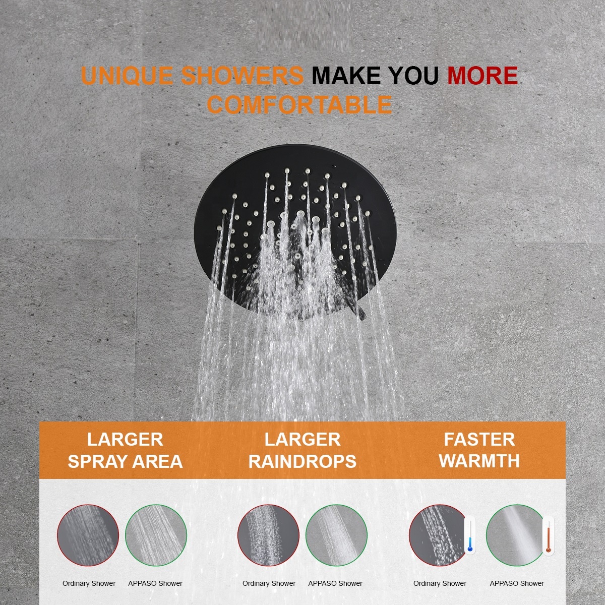 El mejor precio Hotsale Hotel Home Bath Shower Rain Faucet Set Black Bath Shower Faucet Set