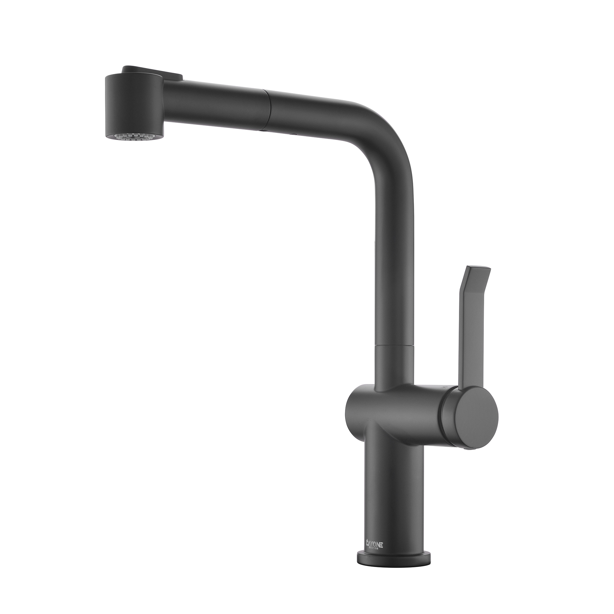Grifos de cocina extraíbles de un solo orificio de nuevo diseño en negro mate