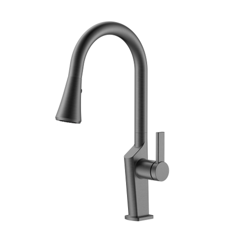 Gran oferta, grifos de cocina extraíbles, grifos de cocina negros en Gun Metal